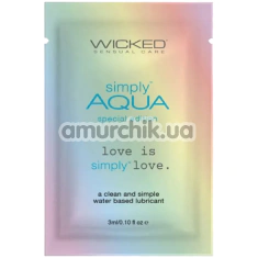 Лубрикант Wicked Simply Aqua Special Edition, 3 мл - Фото №1