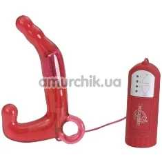 Вібростимулятор простати для чоловіків Mens Pleasure Wand, 15 см червоний - Фото №1