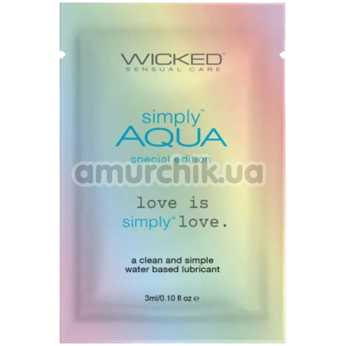 Лубрикант Wicked Simply Aqua Special Edition, 3 мл