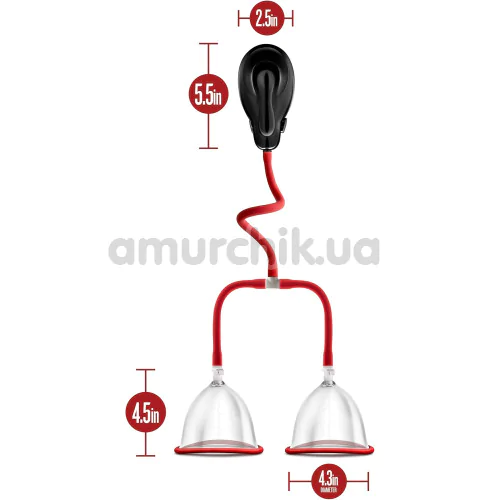 Вакуумная помпа для увеличения груди Temptasia Auto Breast Pumping System, прозрачная