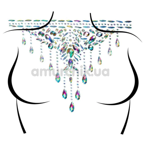 Украшение для тела Leg Avenue Masquerade Choker Rhinestone Stick-On Jewels, разноцветное - Фото №1