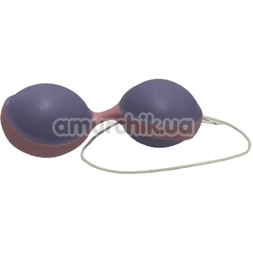 Вагинальные шарики Amor Gym Balls Duo, фиолетово-розовые