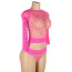 Комплект Star Night Hollow Out Fishnet Lingerie Set, розовый: топ + трусики-стринги - Фото №7