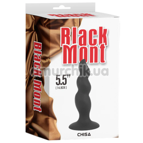 Анальна пробка Black Mont 5.5 Anal Control Stuffer, чорна