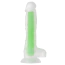 Фаллоимитатор Alume Realistic Silicone Dildo Glow in Dark, зеленый - Фото №1