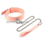 Нашийник з повідцем Liebe Seele Dark Candy Pink Collar with Chain Leash, рожевий - Фото №1