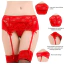 Комплект Star Night Mesh & Bow Garter Panties, червоний: пояс для панчіх + трусики-стрінги - Фото №11