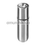 Вибропуля First-Class Bullet With Key Chain Pouch, серебряная - Фото №1