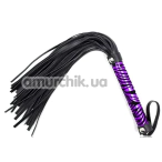 Флоггер DS Fetish Leopard Flogger M, фиолетовый - Фото №1