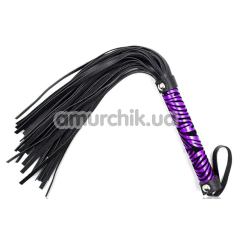 Флогер DS Fetish Leopard Flogger M, фіолетовий - Фото №1