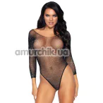 Боді Leg Avenue Falling 4 U Rhinestone Bodysuit, чорне - Фото №1