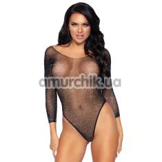 Боди Leg Avenue Falling 4 U Rhinestone Bodysuit, черное - Фото №1