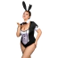 Костюм зайчика JSY Sexy Lingerie P61102, черно-белый: боди + ушки - Фото №3