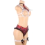 Костюм школьницы Star Night Sexy Schoolgirl Costume Set, красно-белый: бюстгальтер + трусики + галстук + подвязки - Фото №5