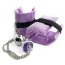 Анальна пробка з фіксаторами для рук Art Of Sex Handcuffs With Metal Anal Plug M, фіолетова - Фото №4