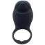 Виброкольцо Silicone Love Ring Tongue, черное - Фото №1