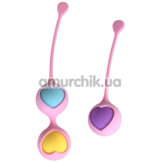 Вагинальные шарики Wooomy Love Pearls, разноцветные - Фото №1