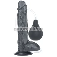 Фалоімітатор з еякуляцією Squirt Extreme 10, чорний - Фото №1