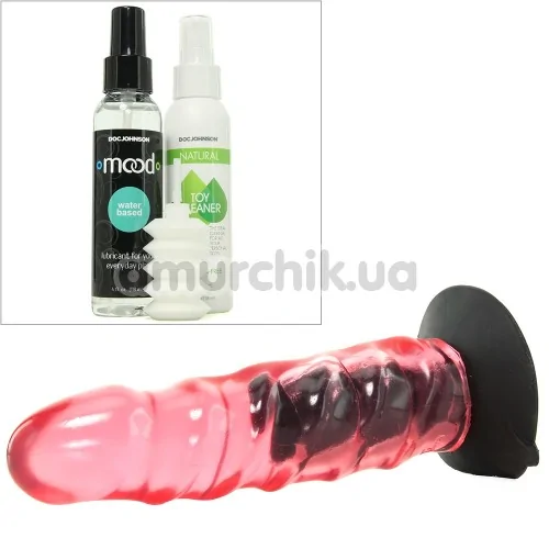 Набір страпонів Vac - U - Lock Crystal Jellies Set, червоний