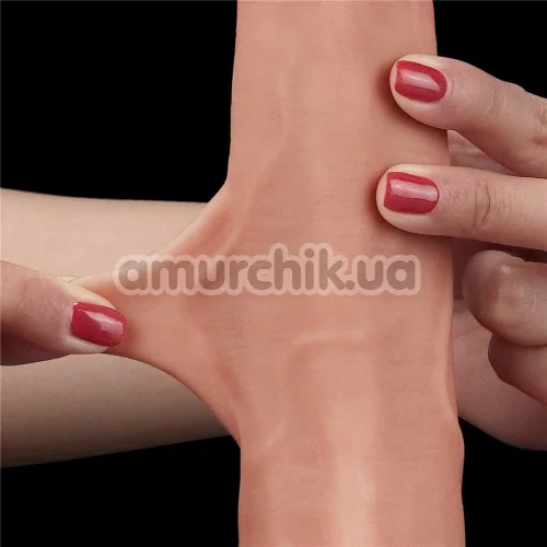Фалоімітатор LoveToy Sliding-Skin Dong 8.5, тілесний