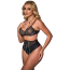 Комплект Star Night Luxury Rhinestone Lingerie Set, чорний: бюстгальтер + трусики-стрінги + корсет - Фото №2