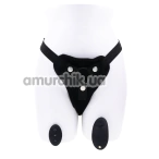 Трусики для страпона с вибрацией Sportsheets Hidden Pocket Strap On With Remote Control Vibrator, черные - Фото №1