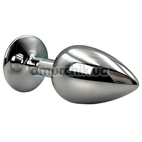Анальна пробка з райдужним кристалом Alume Metal Plug S, срібна