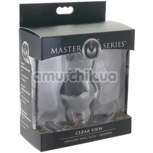 Анальна пробка Master Series Clear View M, прозора