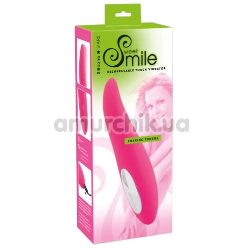 Кліторальний вібратор Smile Shaking Tongue, рожевий