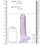 Фаллоимитатор Realrock Crystal Clear Dildo Realistic 8, фиолетовый - Фото №7