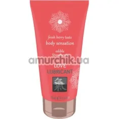 Оральный лубрикант Shiatsu Love Lubricant Body Sensation Edible Strawberry - клубника, 75 мл - Фото №1