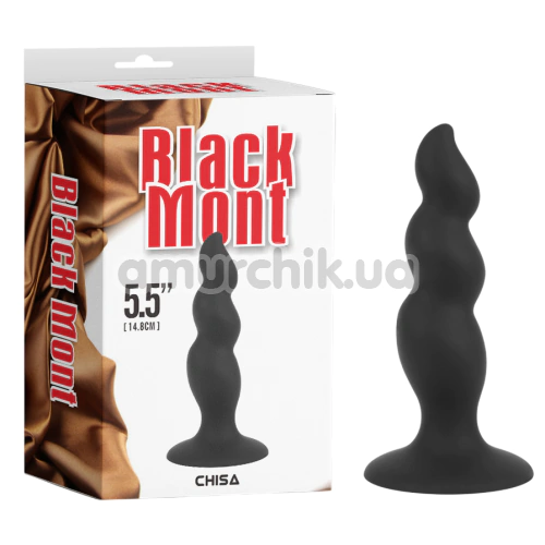 Анальна пробка Black Mont 5.5 Anal Control Stuffer, чорна