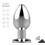 Анальная пробка с вибрацией Boss Series Butt Plug Vibrating, серебряная - Фото №3