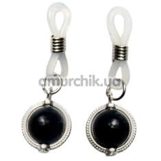 Украшения для сосков Art of Sex Silver Day, черные - Фото №1