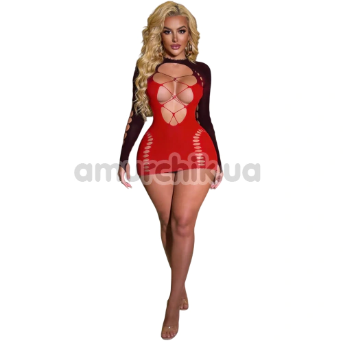 Платье Star Night Sexy Invitation Mini Dress, черно-красное