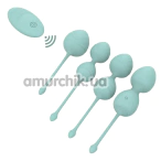 Набор вагинальных шариков с вибрацией Odeco Every Night Toys Hailey, бирюзовый - Фото №1