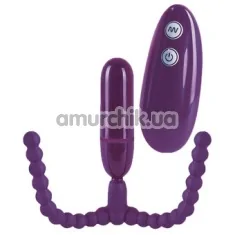Вагинальный расширитель с вибрацией Vibrating Intimate Spreader, фиолетовый - Фото №1