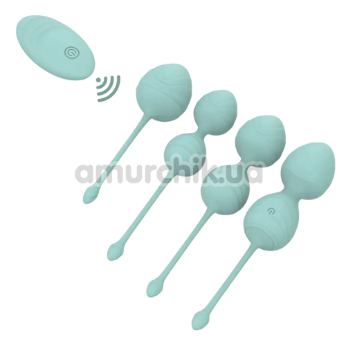 Набор вагинальных шариков с вибрацией Odeco Every Night Toys Hailey, бирюзовый - Фото №1