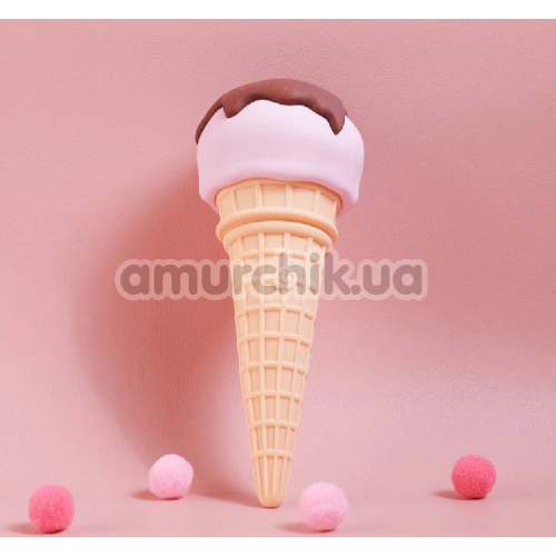 Клиторальный вибратор Ice Cream Vibrator, розовый