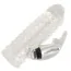 Насадка на пенис с вибрацией Vibrating Xtension With Clit Rabbit, прозрачная - Фото №2
