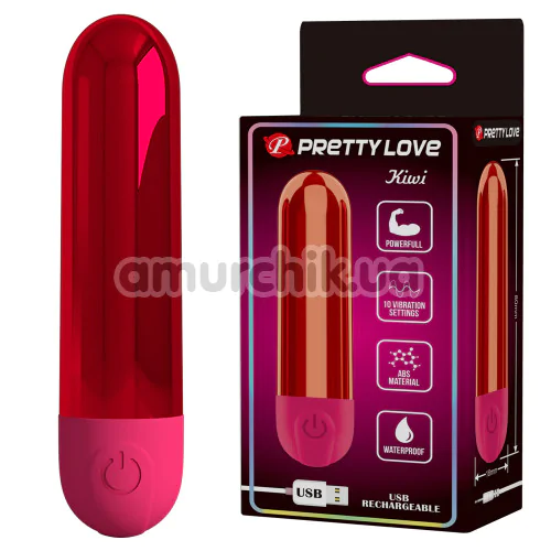 Клиторальный вибратор Pretty Love Kiwi, красный