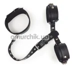 Фиксаторы для рук с ошейником Art of Sex Bondage Set, черные - Фото №1