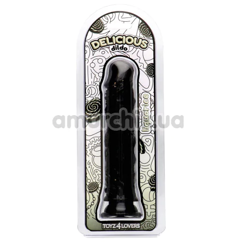 Фаллоимитатор с ароматом лакрицы Delicious Dildo Liquorice 20 см, черный