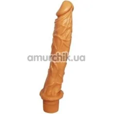Вібратор Erolin Vibro Erogen Collection 23х4.5 см з відростком, тілесний - Фото №1