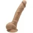 Фалоімітатор Silexd Premium Silicone Dildo Model 1 Size 9, карамельний - Фото №1
