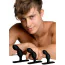 Набор из 3 стимуляторов простаты с поясом Master Series P-Spot Plugger Trainer Set, черный - Фото №11
