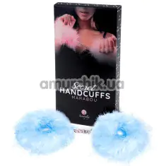 Наручники Secret Marabou Handcuffs, блакитні - Фото №1