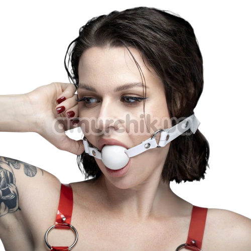 Кляп Feral Feelings Silicon Ball Gag, білий