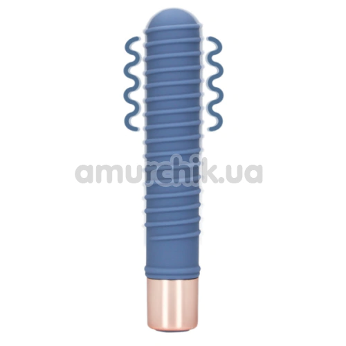 Вибратор Loveline Ribbed Mini Vibrator, синий