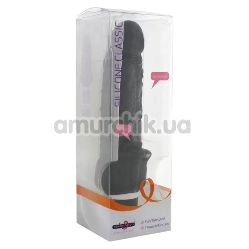 Вібратор Silicone Classic Stim, чорний